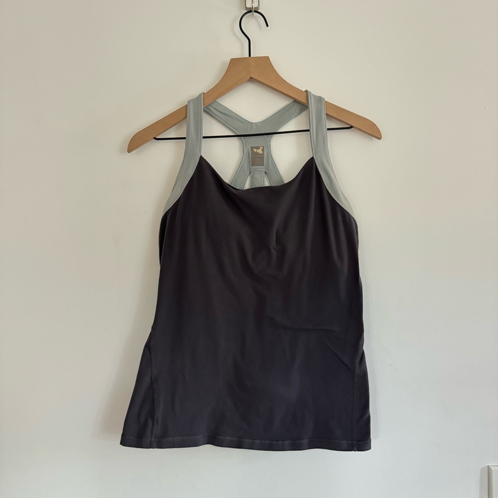 Lucy Charcoal and Light Gray Tank Top